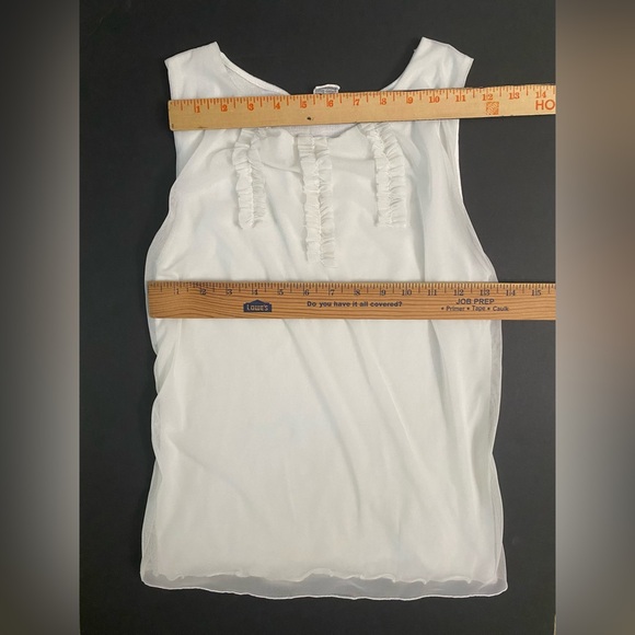 OSCALITO Filo di Scozia Sleeveless Shirt Top White Womens size 4, made in Italy - Picture 4 of 8